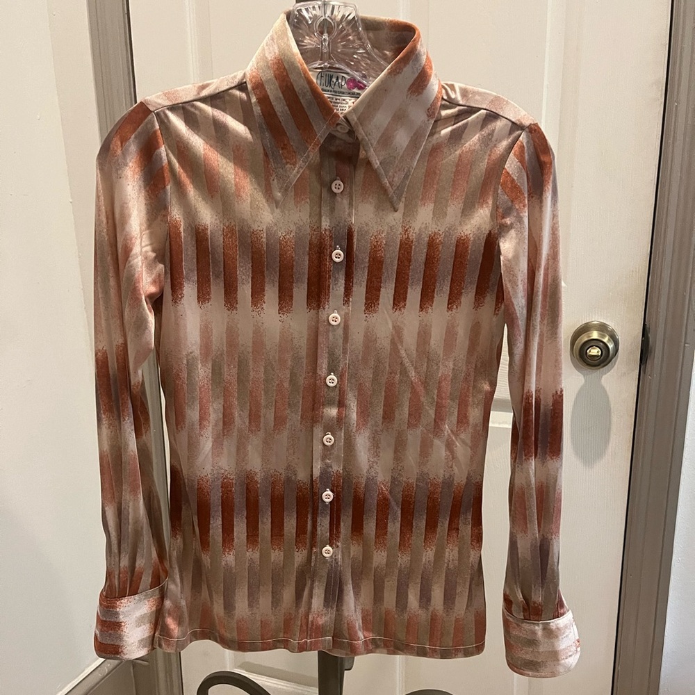 Vintage 70’s Huk A Poo Brand Women’s Medium Blouse